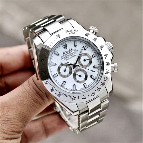 silver rolex mens